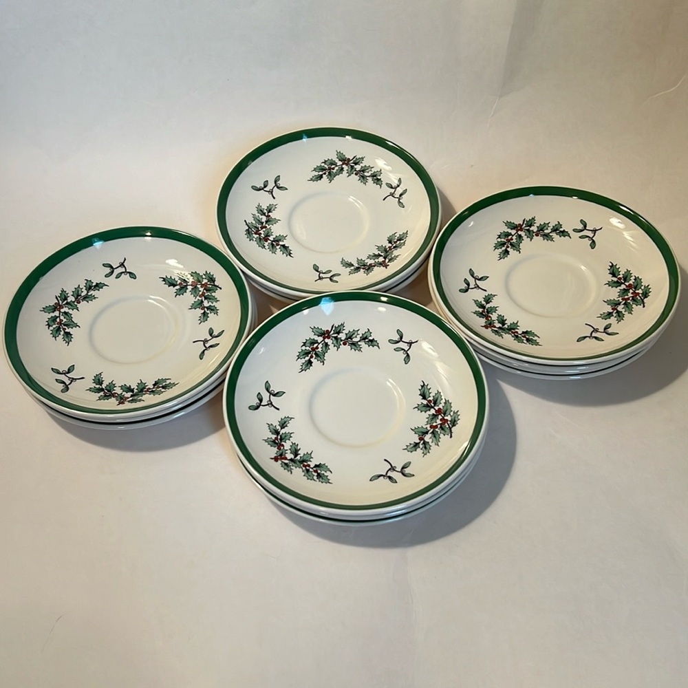 Spode England Christmas Tree saucers